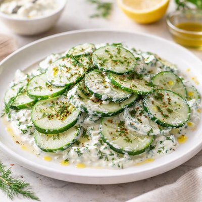 Cucumber yogurt salad