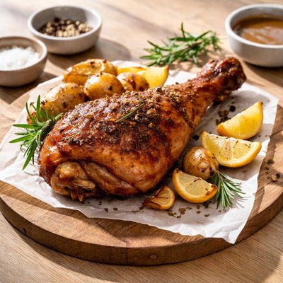 Cuisse de dinde rotie