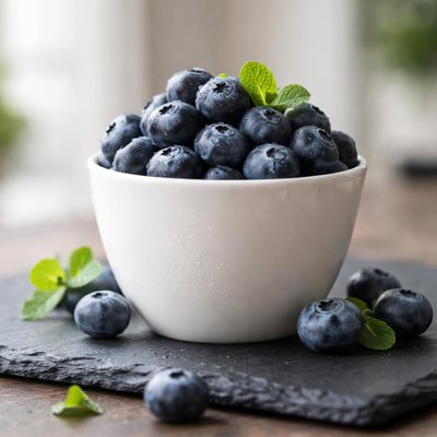 Cup blue berries
