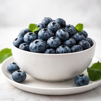 Cup of blueberries