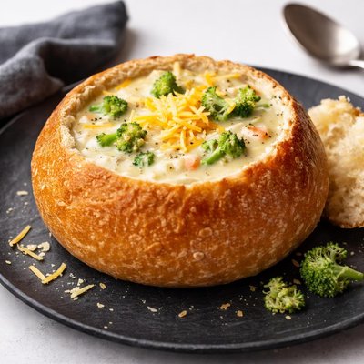 Cup of brocolli cheddar soup panera