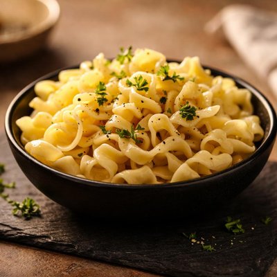 Cup of butter noodles