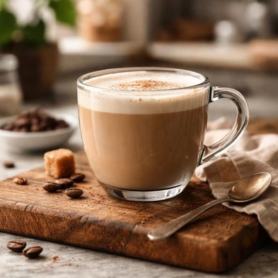 Cup of coffee with milk