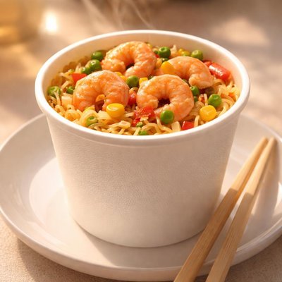 Cup of noodles shrimp