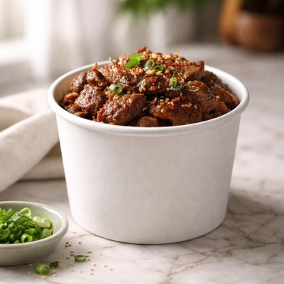 Cup of seasoned beef