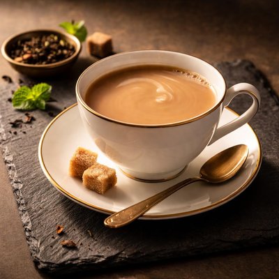 Cup of tea with milk