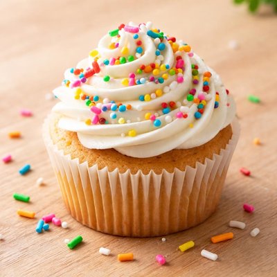 Cupcake with sprinkles