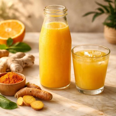 Curcuma ginger pressed juice