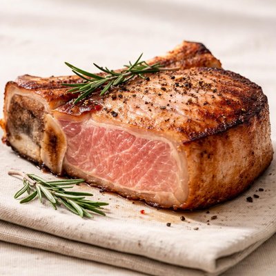 Cured pork loin chop