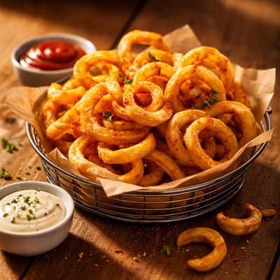 Curled fries