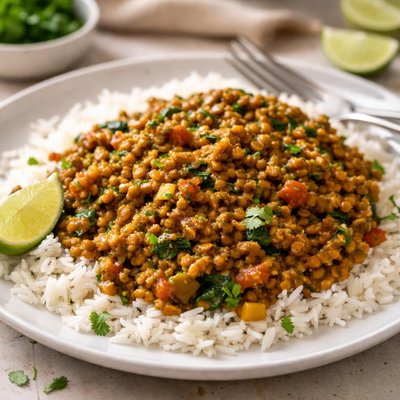 Curried lentils