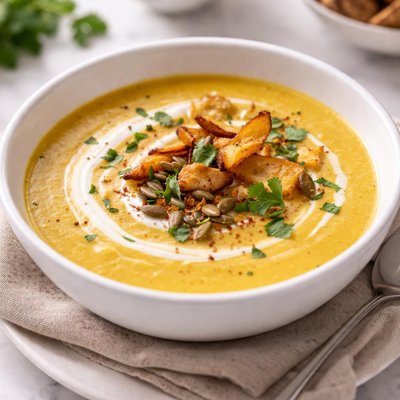Curried parsnip soup