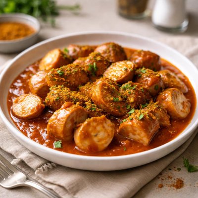 Curried sausage