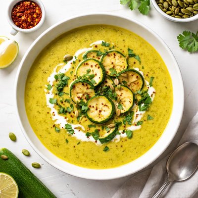 Curry-zucchini cremesuppe