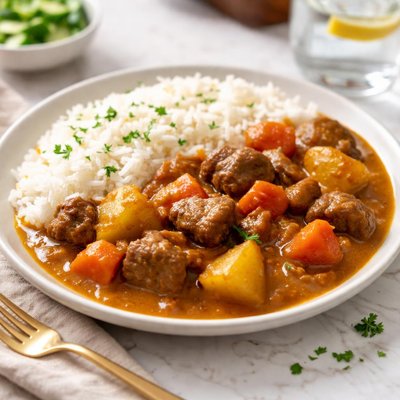 Curry beef rice