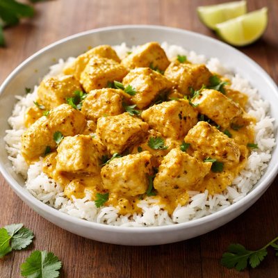 Curry chicken breast chunks