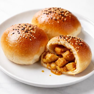 Curry chicken bun