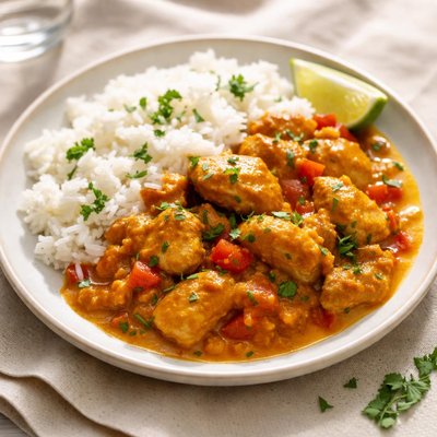 Curry chicken with rice