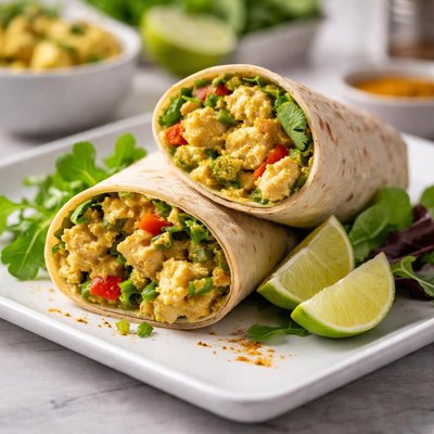 Curry chicken wrap