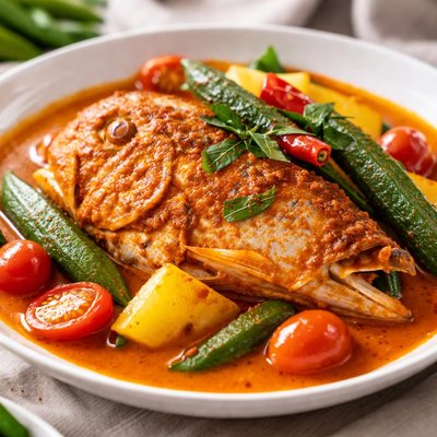 Curry fish head