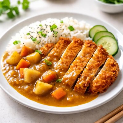 Curry katsu chicken with rice