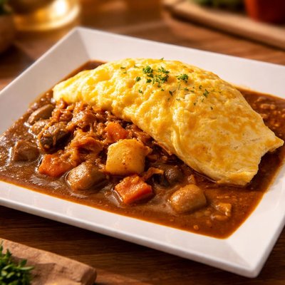 Curry omurice
