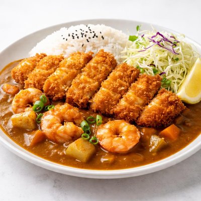 Curry shrimp katsu plate from katsu bar