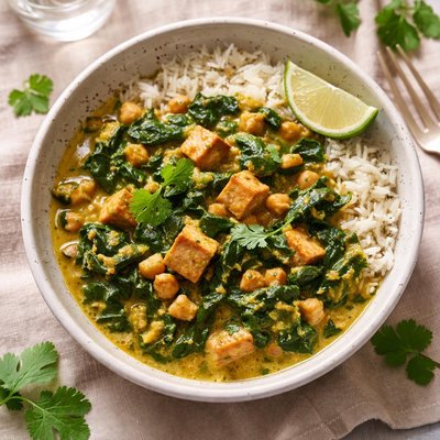 Curry spinach meal