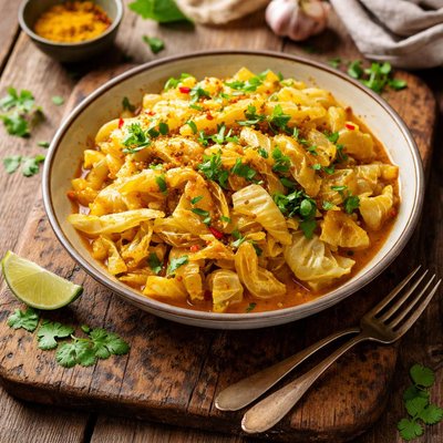 Curry steam cabbage