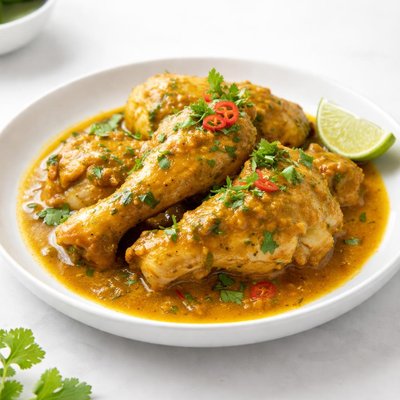 Curry steamed chicken