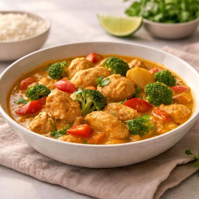 Curry with chicken and vegetables