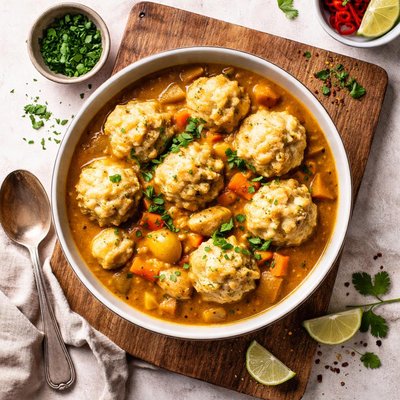 Curry with dumplings