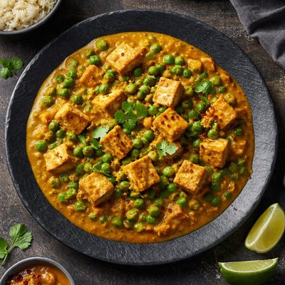 Curry with peas and tofu