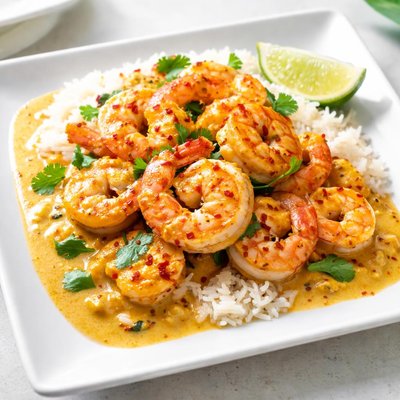 Curry with shrimp