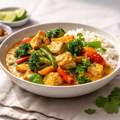 Curry with tofu and vegetables