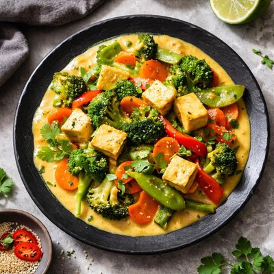 Curry with vegetables and tofu