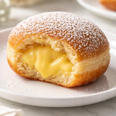 Custard-filled donut