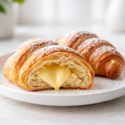 Custard filled croissant