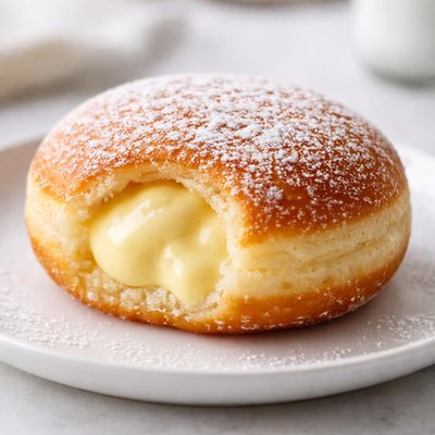 Custard filled donut