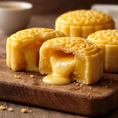 Custard lava moon cake