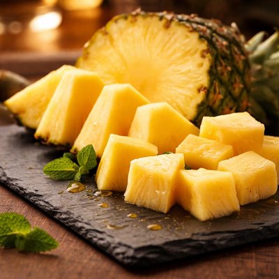 Cut pineapple