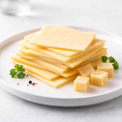 Cut up cheese slices