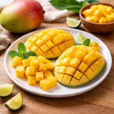 Cut up mango