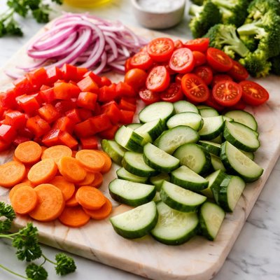 Cut vegetables