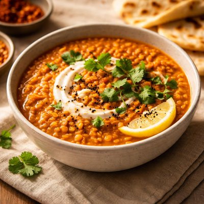 Dahl de lentille corail