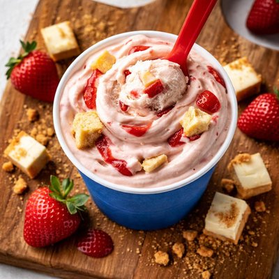 Dair queen medium strawberry cheesecake blizzard