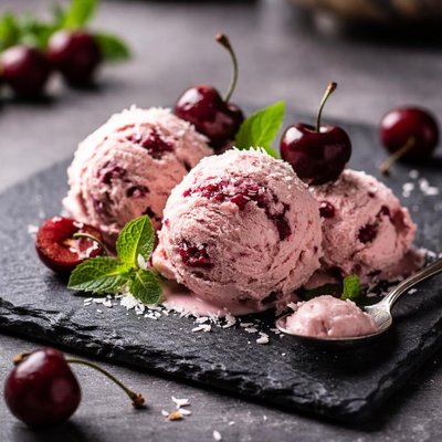 Dairy free cherry ice cream