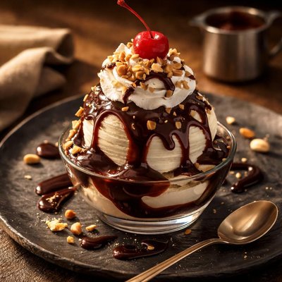 Dairy queen hot fudge sunday all the way