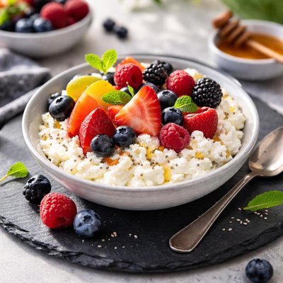 Daisy cottage cheese with fruit