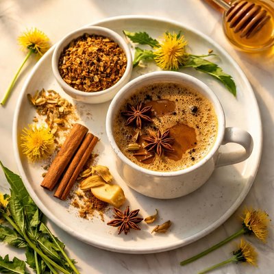 Dandelion chai probiotic tea